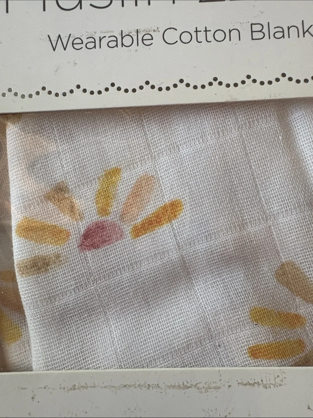 Swaddle Designs Sunburst Muslin zzZipMe Sack - White, Tan, Yellow, Pink